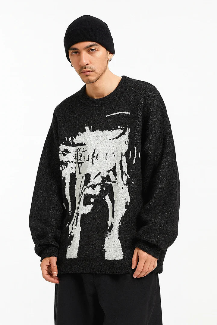GRAPHIC KNIT SWEATER