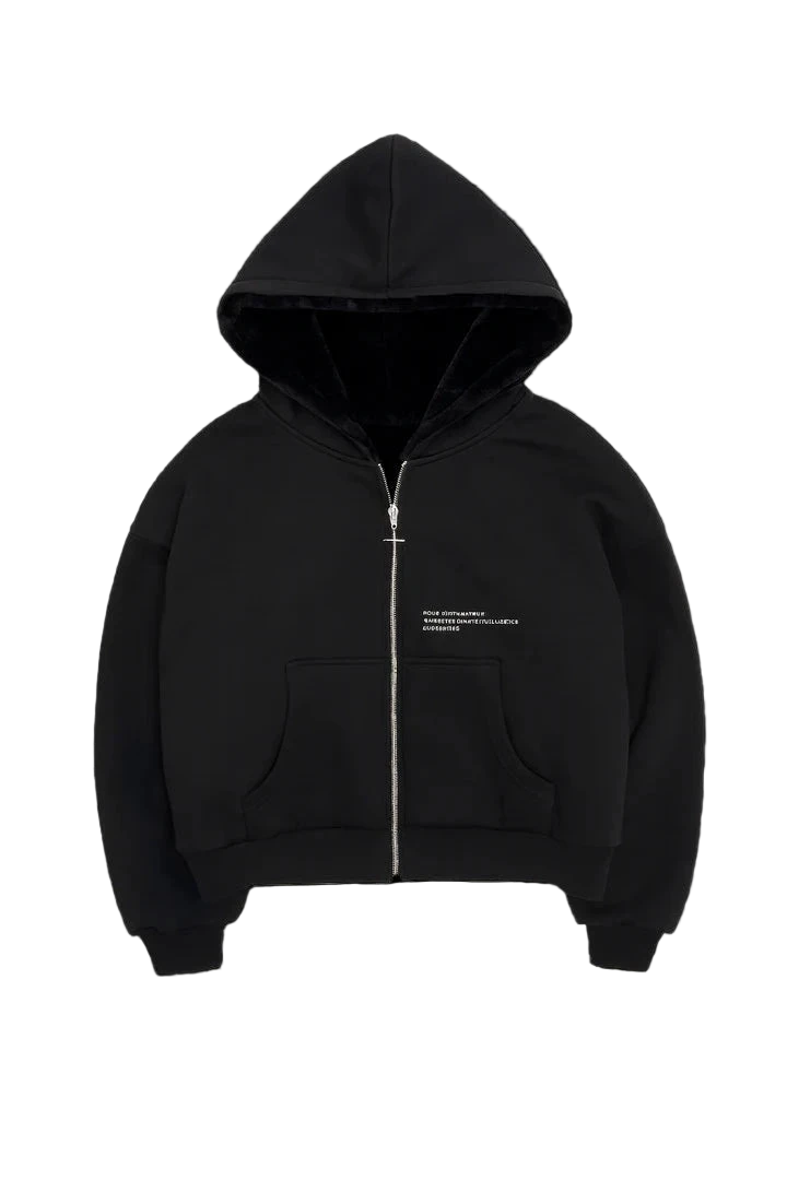 REVERSIBLE FUR ZIP-UP