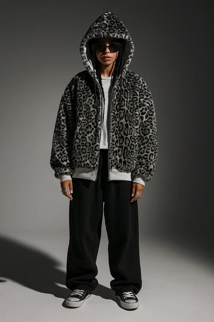 REVERSIBLE FUR ZIP-UP