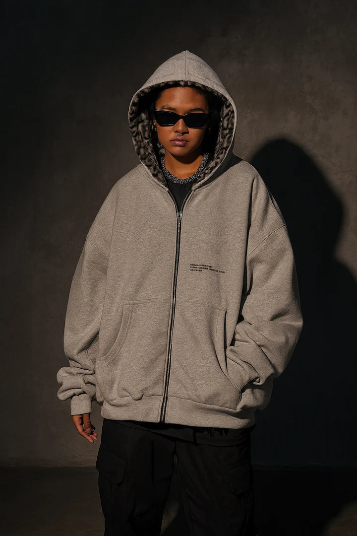 REVERSIBLE FUR ZIP-UP