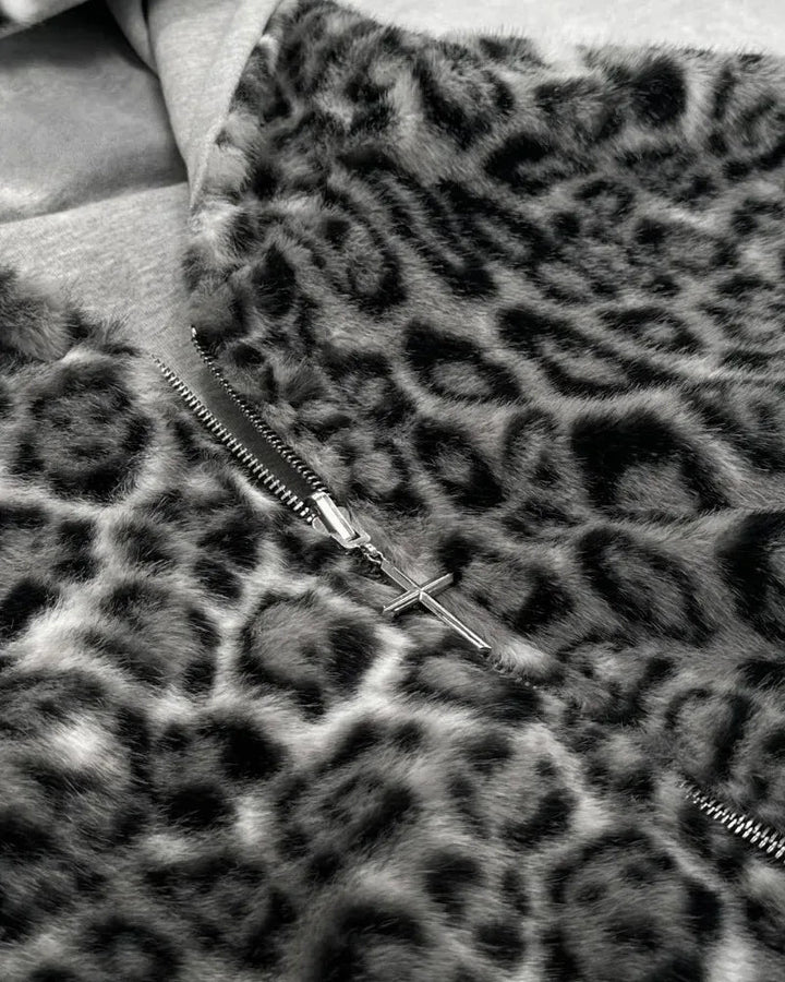 REVERSIBLE FUR ZIP-UP