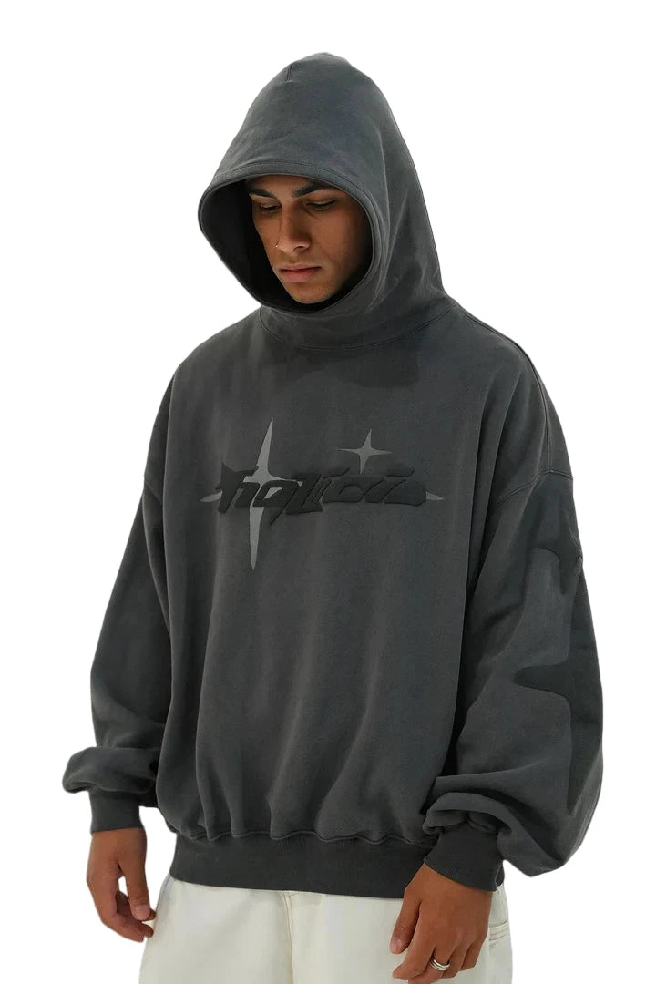 STAR HOODIE DARK GREY